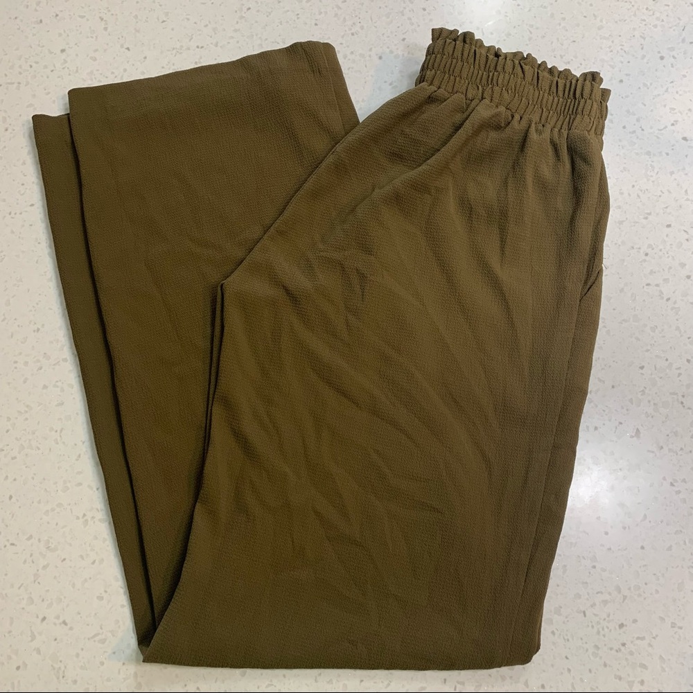 Michael Kors elastic waist wide leg pants